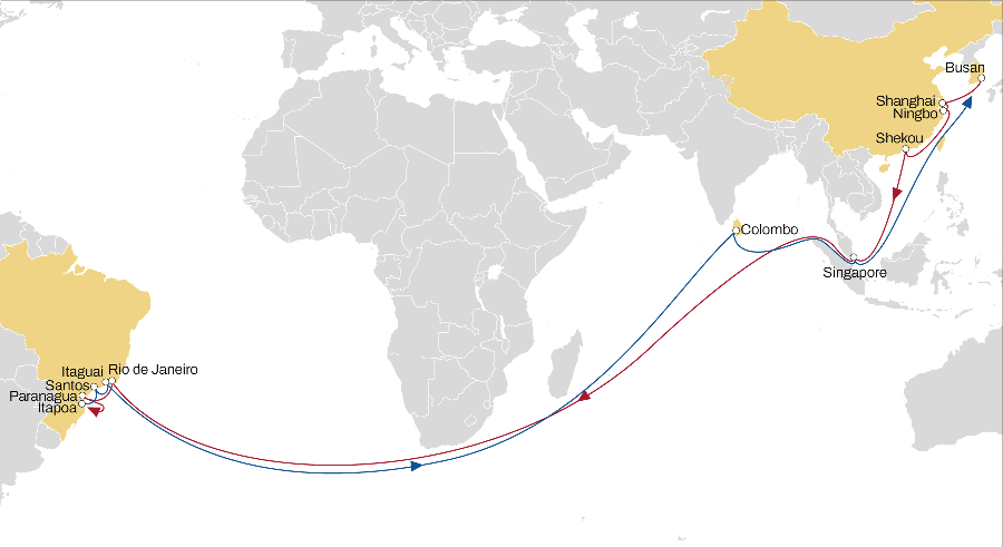 Msc Launches Carioca New Standalone Service Connecting Asia To Saec Msc