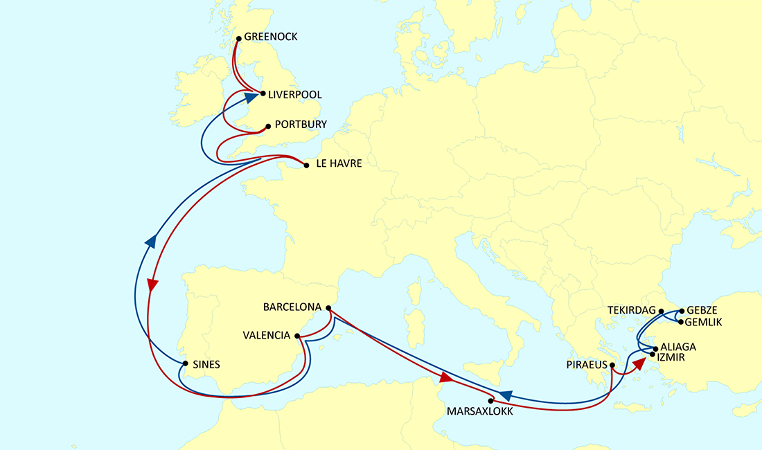 MSC Turkey Map 